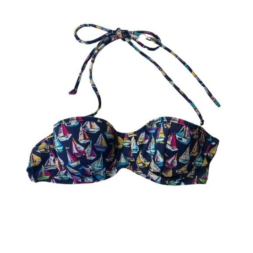 Victoria’s Secret Navy Blue Sail Boat Swimsuit Top